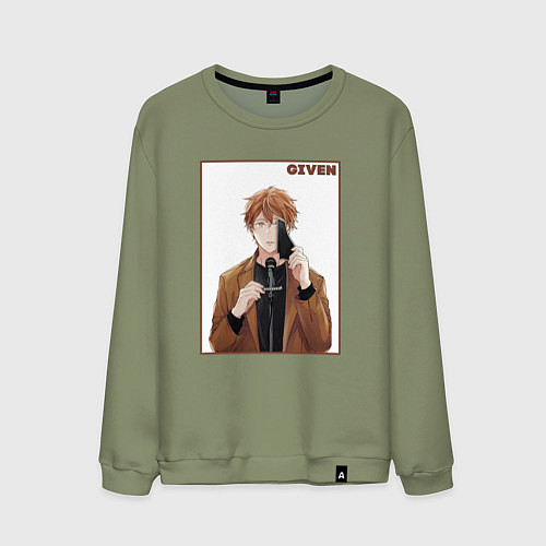 Мужской свитшот Мафую Сато art / Авокадо – фото 1