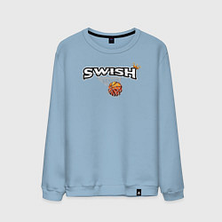 Свитшот хлопковый мужской Swish King, цвет: мягкое небо