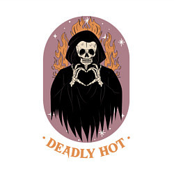 Свитшот хлопковый мужской Deadly hot, цвет: белый — фото 2