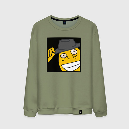 Мужской свитшот Рофлан здарова / Авокадо – фото 1