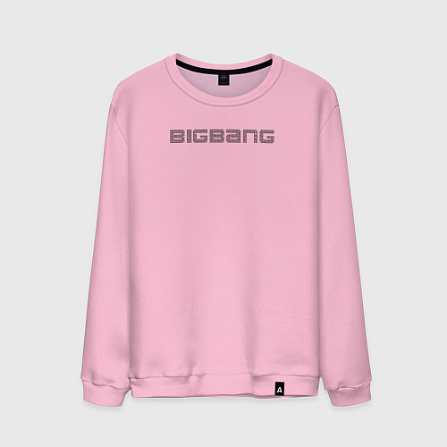 Мужской свитшот Big bang надпись / Светло-розовый – фото 1