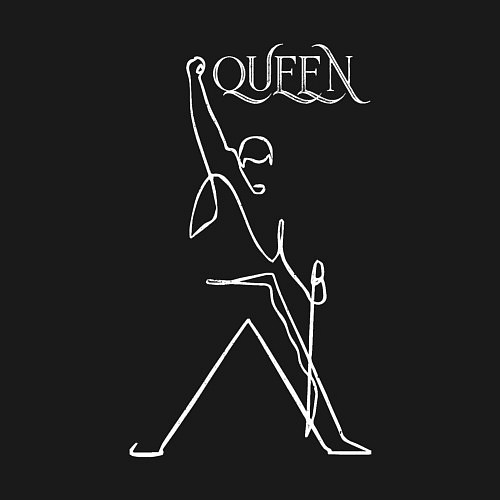 Мужской свитшот Queen- Фредди и микрофон / Черный – фото 3