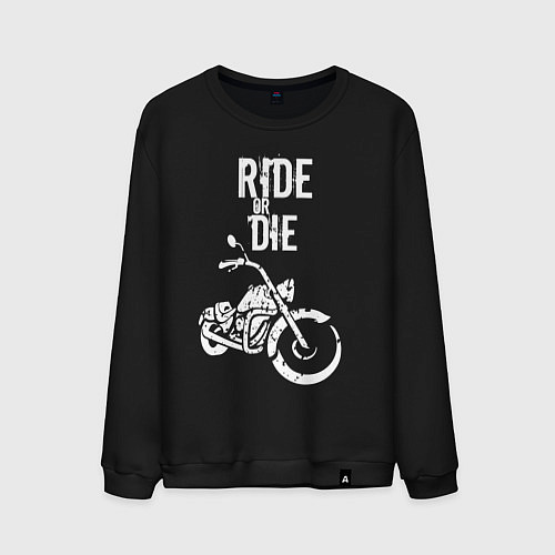 Мужской свитшот Ride or Die винтаж / Черный – фото 1