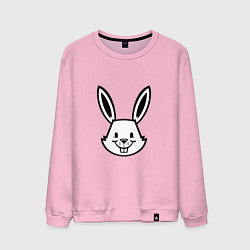 Свитшот хлопковый мужской Bunny Funny, цвет: светло-розовый