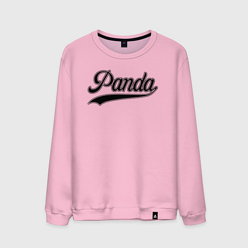 Мужской свитшот Панда лого / Светло-розовый – фото 1