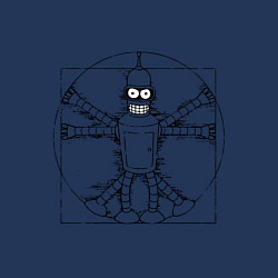 Свитшот хлопковый мужской Vitruvian Bender, цвет: тёмно-синий — фото 2