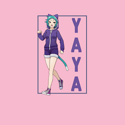 Свитшот хлопковый мужской Яя Фушигуро - Юна из гостиницы Юраги, цвет: светло-розовый — фото 2