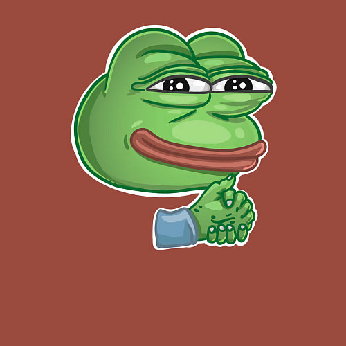 Мужской свитшот Лягушонок Пепе хитрит / Кирпичный – фото 3