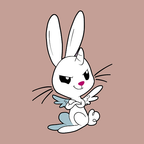 Мужской свитшот Angel Bunny - my little pony - cartoon / Пыльно-розовый – фото 3