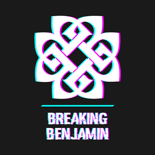 Мужской свитшот Breaking Benjamin glitch rock / Черный – фото 3