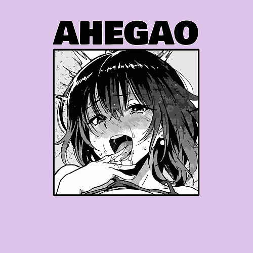 Мужской свитшот Ахегао: девушка / Лаванда – фото 3