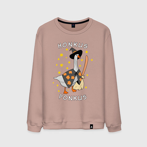 Мужской свитшот Гусь волшебник / Пыльно-розовый – фото 1