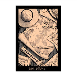 Свитшот хлопковый мужской Карта приключений - Ван Пис, цвет: белый — фото 2