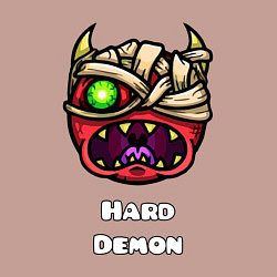 Свитшот хлопковый мужской Geometry Dash hard demon, цвет: пыльно-розовый — фото 2