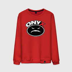 Свитшот хлопковый мужской Onyx - black logo, цвет: красный