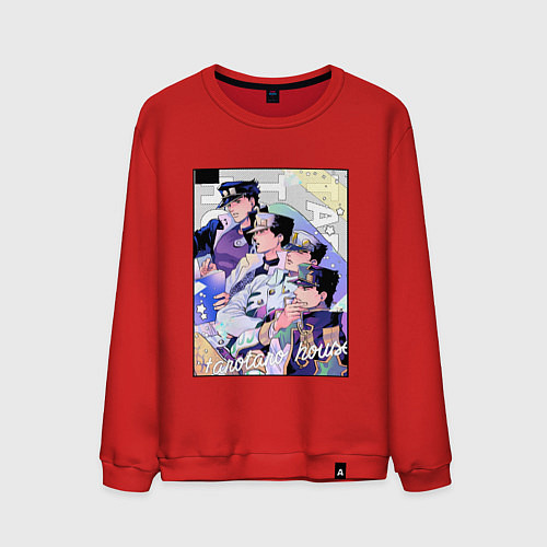 Мужской свитшот Этапы жизни Джотаро- JoJO / Красный – фото 1