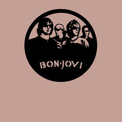 Свитшот хлопковый мужской Bon Jovi rock, цвет: пыльно-розовый — фото 2