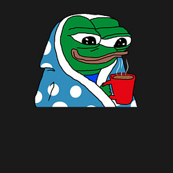 Свитшот хлопковый мужской Frog Pepe мем, цвет: черный — фото 2