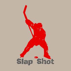 Свитшот хлопковый мужской Щелчок выстрел - хоккеист, цвет: миндальный — фото 2