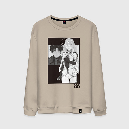 Мужской свитшот Синъэй и Владилена арт - 86 / Миндальный – фото 1