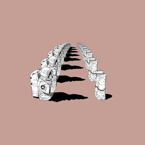 Мужской свитшот Человек бензопила - Космонавты / Пыльно-розовый – фото 3