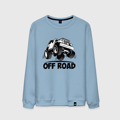 Мужской свитшот Off road - Jeep Chrysler / Мягкое небо – фото 1