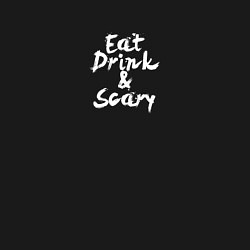 Свитшот хлопковый мужской Eat, Drink & Scary, цвет: черный — фото 2