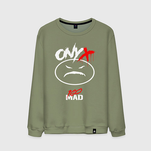 Мужской свитшот 100 Mad - Onyx / Авокадо – фото 1