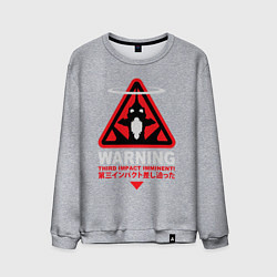 Свитшот хлопковый мужской Evangelion третий удар, цвет: меланж