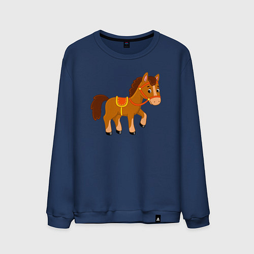 Мужской свитшот Жеребёнок / Тёмно-синий – фото 1