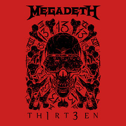 Свитшот хлопковый мужской Megadeth Thirteen, цвет: красный — фото 2