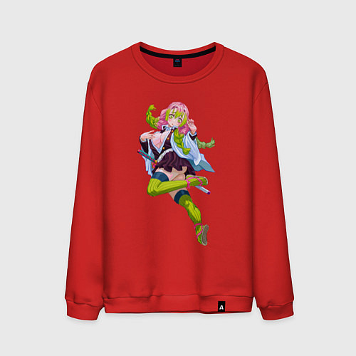 Мужской свитшот Мицури Канроджи - Клинок Демонов / Красный – фото 1