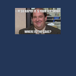 Свитшот хлопковый мужской Office - Its your birthday, цвет: тёмно-синий — фото 2