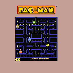 Свитшот хлопковый мужской Pac-Man на ZX-Spectrum, цвет: пыльно-розовый — фото 2