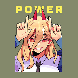 Свитшот хлопковый мужской Пауэр с рожками, цвет: авокадо — фото 2