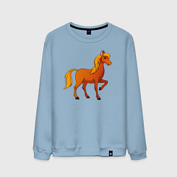 Свитшот хлопковый мужской Добрый конь, цвет: мягкое небо
