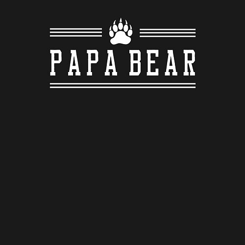 Мужской свитшот Батя медведь / Черный – фото 3