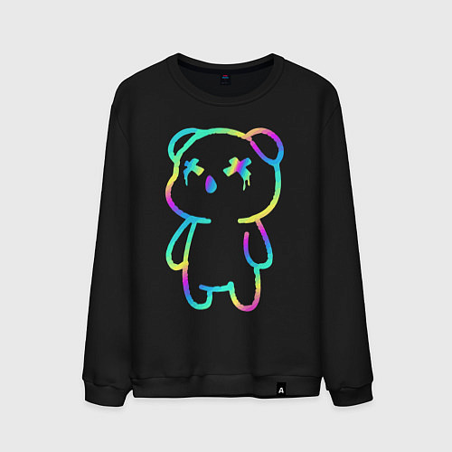 Мужской свитшот Cool neon bear / Черный – фото 1