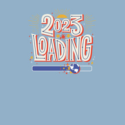 Свитшот хлопковый мужской 2023 year loading, цвет: мягкое небо — фото 2