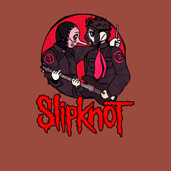 Свитшот хлопковый мужской Slipknot rock, цвет: кирпичный — фото 2