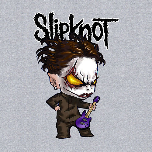 Мужской свитшот Slipknot - art / Меланж – фото 3