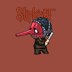 Свитшот хлопковый мужской Slipknot mask art, цвет: кирпичный — фото 2