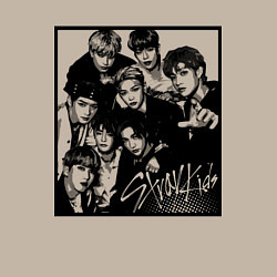 Свитшот хлопковый мужской Stray Kids Halftone Art, цвет: миндальный — фото 2