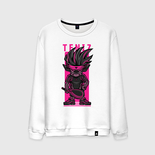 Мужской свитшот Пёс теннисист / Белый – фото 1