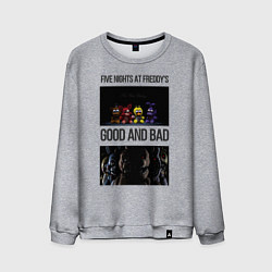 Свитшот хлопковый мужской Freddy good and bad, цвет: меланж