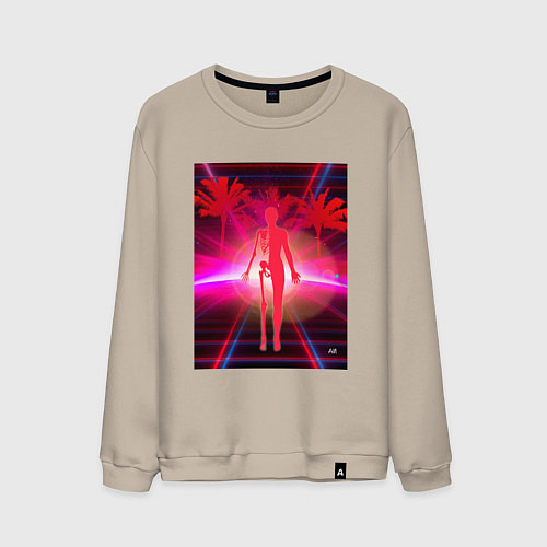 Мужской свитшот Человеческая сущность / Миндальный – фото 1