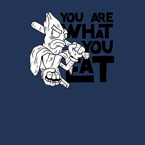 Мужской свитшот Ты то , что ешь / Тёмно-синий – фото 3