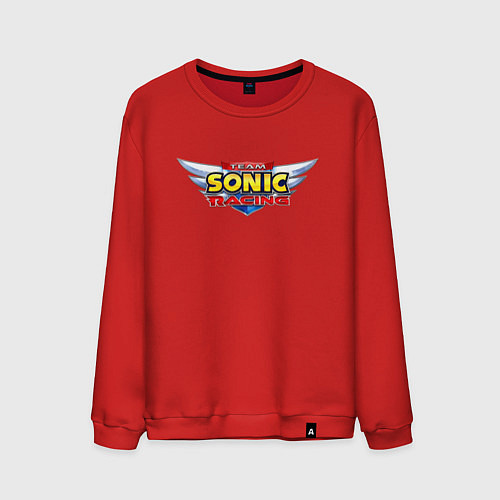 Мужской свитшот Team Sonic racing - logo / Красный – фото 1