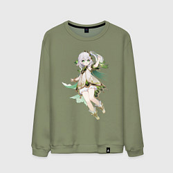 Свитшот хлопковый мужской Нахида - Genshin Impact, цвет: авокадо