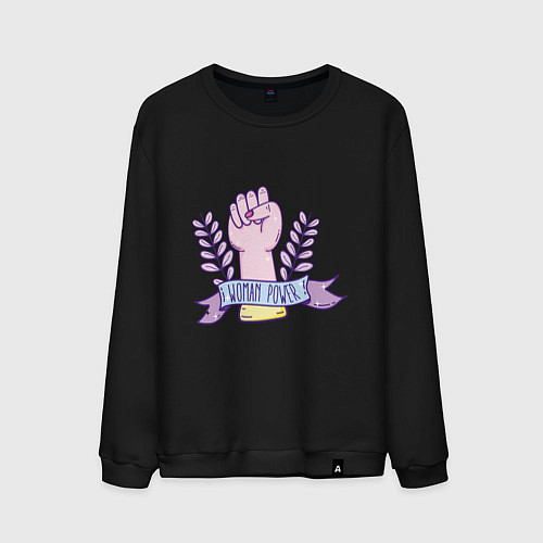 Мужской свитшот Женская сила / Черный – фото 1